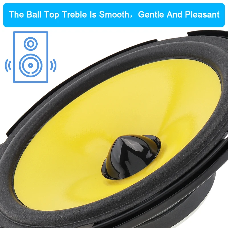 Altavoz de Audio para coche, de rango completo de 2 piezas dispositivo con frecuencia y 6 pulgadas, graves medios pesados, ultrafino, modificado, instalación no destructiva