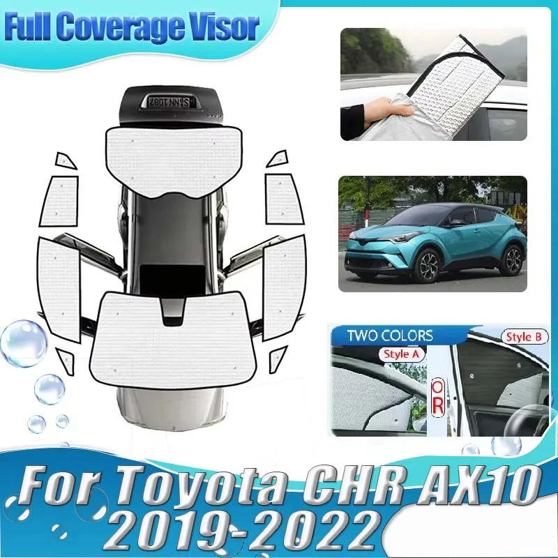 

Sunshade For Toyota C-HR AX10 2019 Accessories 2020-2022 Full Windshield Sunscreens Sun Visors Anti-UV Ray Cover Car Accessories