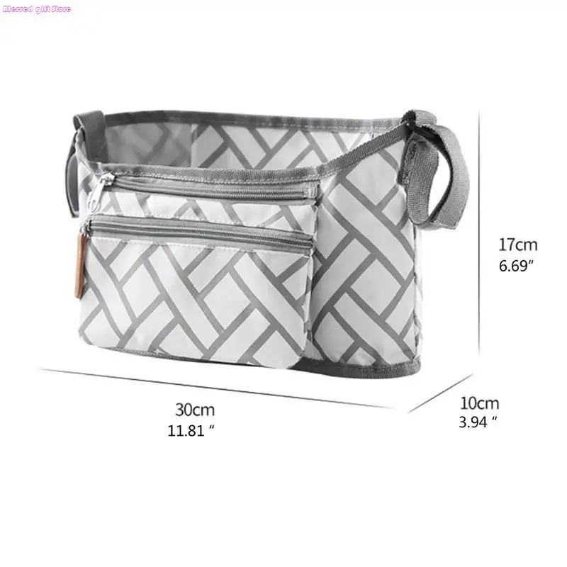 D0JC Waterproof Pram Mummy Bag Infant Bottle Nappy Storage Bags Baby Stroller Bag