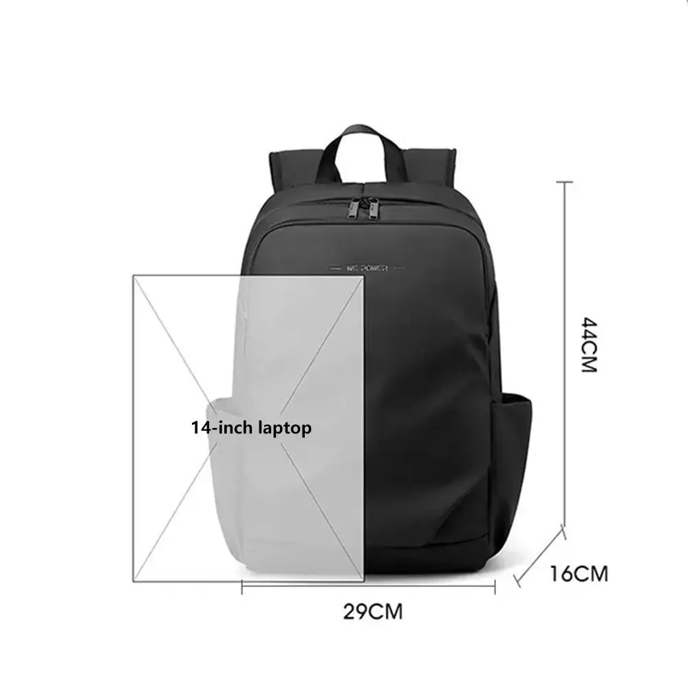 Tragbarer Herren-Rucksack mit großer Kapazität, wasserdicht, gefrostet, Business-Rucksack, einfarbig, lässiger Laptop-Rucksack