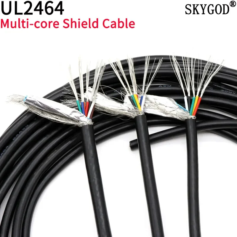 

2/5/10M UL2464 Shielded Wire 26AWG 24AWG 22AWG Channel Audio Line 2 3 4 5 6 8 Cores Copper Signal Control Cable Sheathed Wire