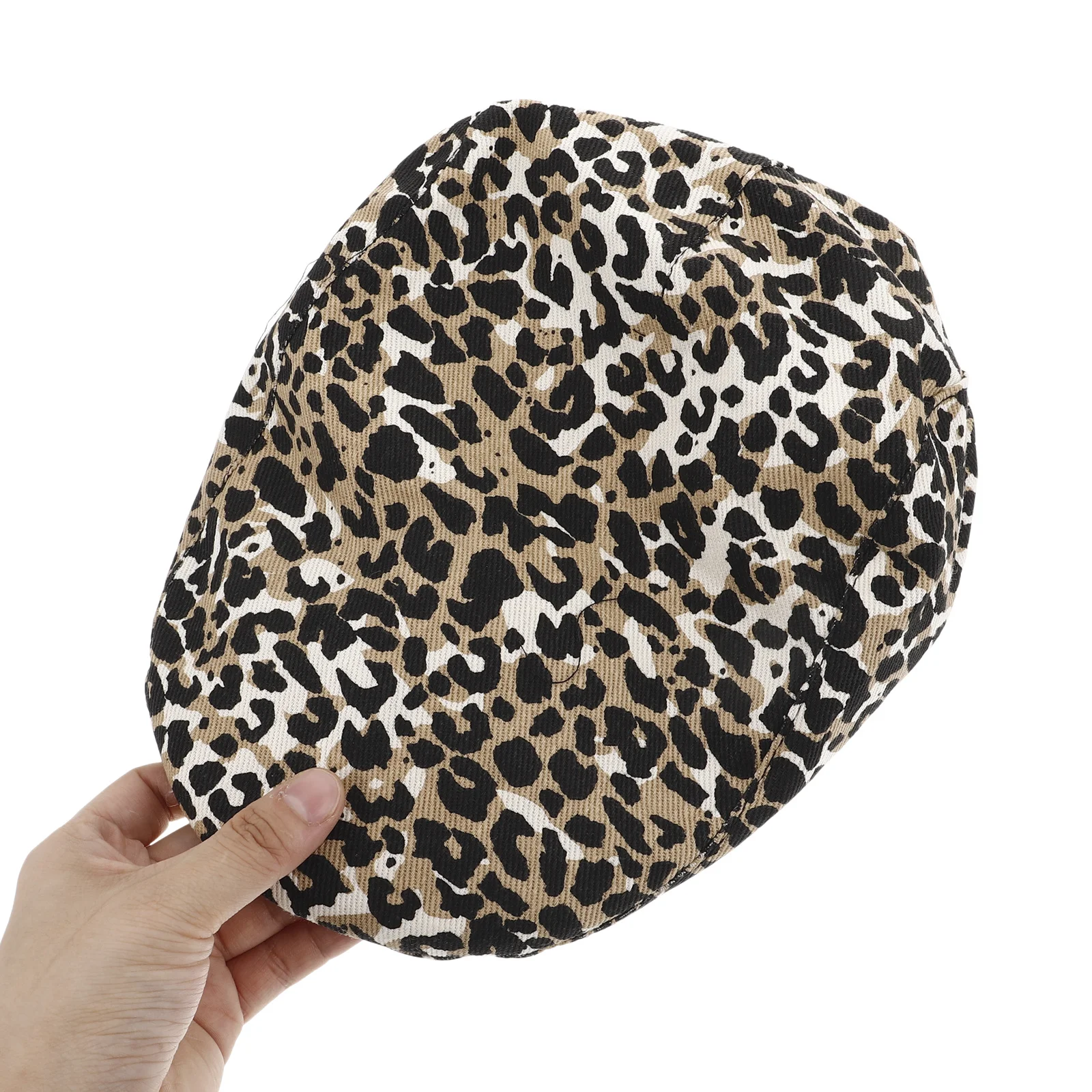 ليوبارد طباعة قبعة قبعة مسطحة قابل للتعديل للنساء الرجال الحيوان الفهد نمط النمط الفرنسي ملحقات الحفلات
