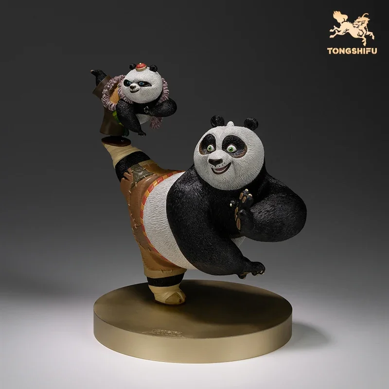 Copper Craft Chinese Cartoon Film Character Kung Fu Panda Cute Bronze Statue 