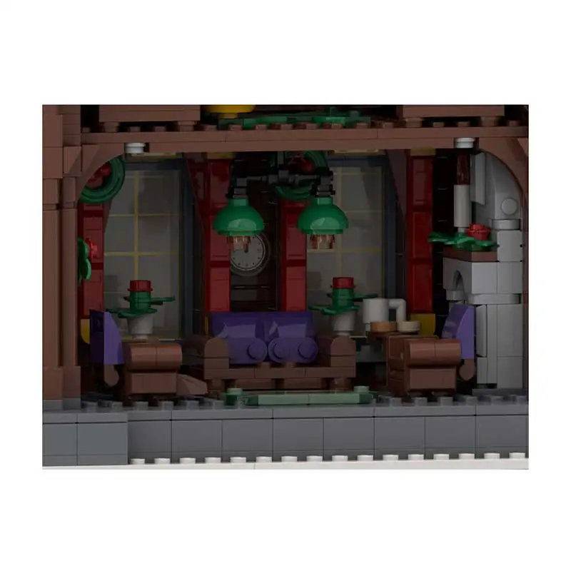 MOC Snow Scene House Building Blocks Set - Modello di esposizione del cottage invernale Giocattolo per ragazzi e ragazze Idea regalo di Natale