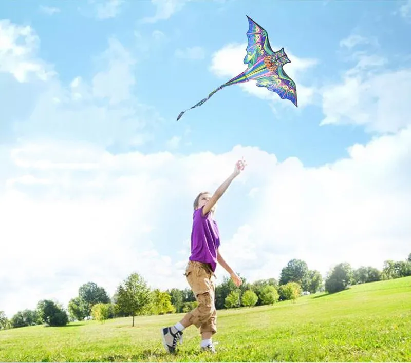 free shipping 3d dragon kite for kids kite nylon toys fly kites children kite line weifang bird kite flying dragon toy sports