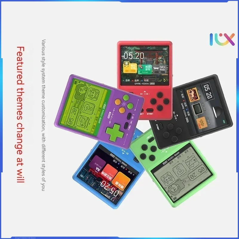 

Gkd Pixel New 4-inch Full Fit Screen Mini Open Source Game Machine Pixel Machine All Metal Ps1 Arcade Fc Children Birthday Gift