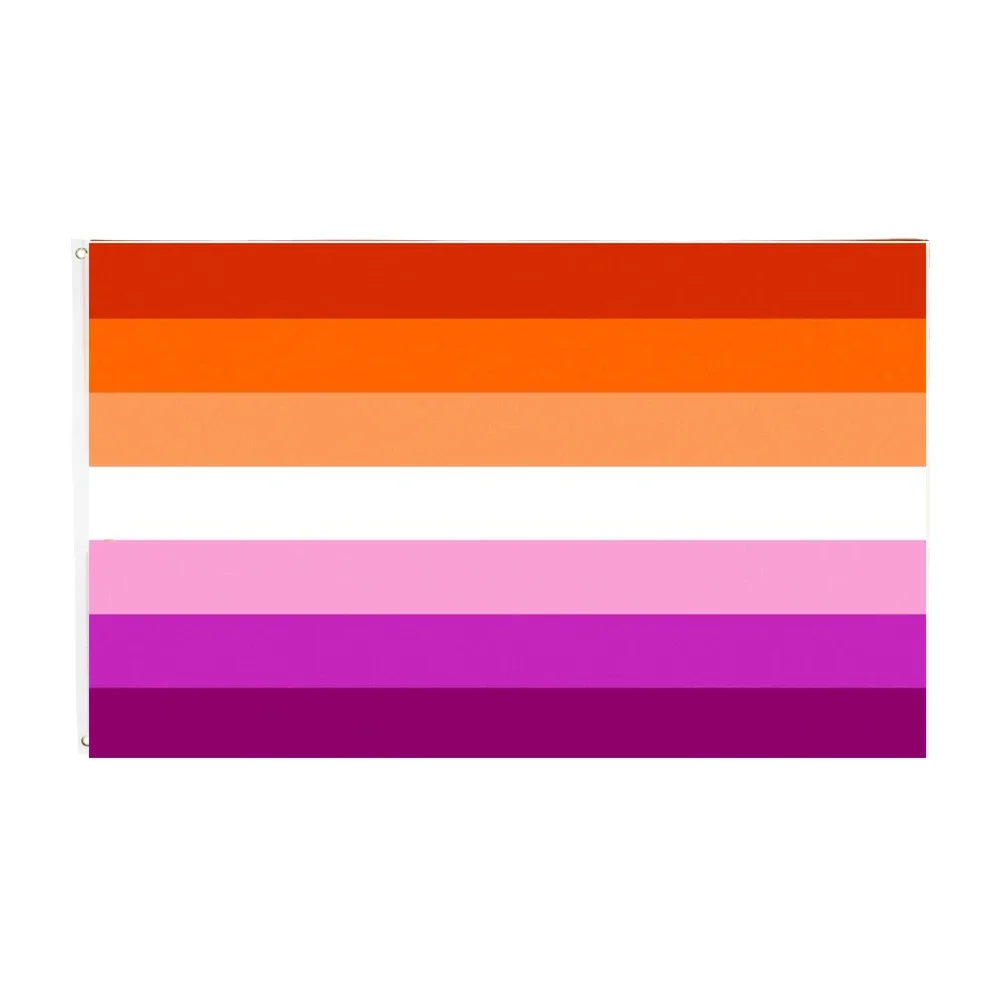 90x150cm  Sunset Lesbian Pride Rainbow Flag