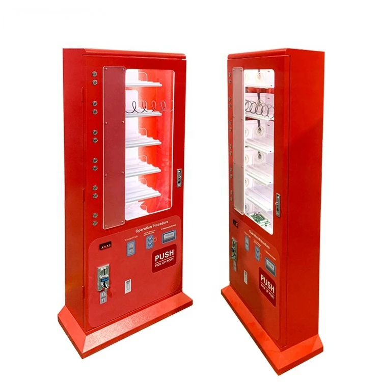 Supply Cheap Price Small Red Vending Machine Customized  Hotel Drinks Food Snack Combo Vending Machine