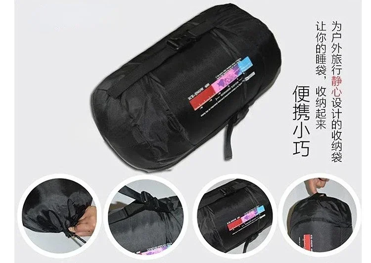 Mummy Sleeping Bag for Outdoor Travel Hiking 3 People Sports Equipment 90% Duck Down Filled Soft Sleeping Bag Warm Winter Campin