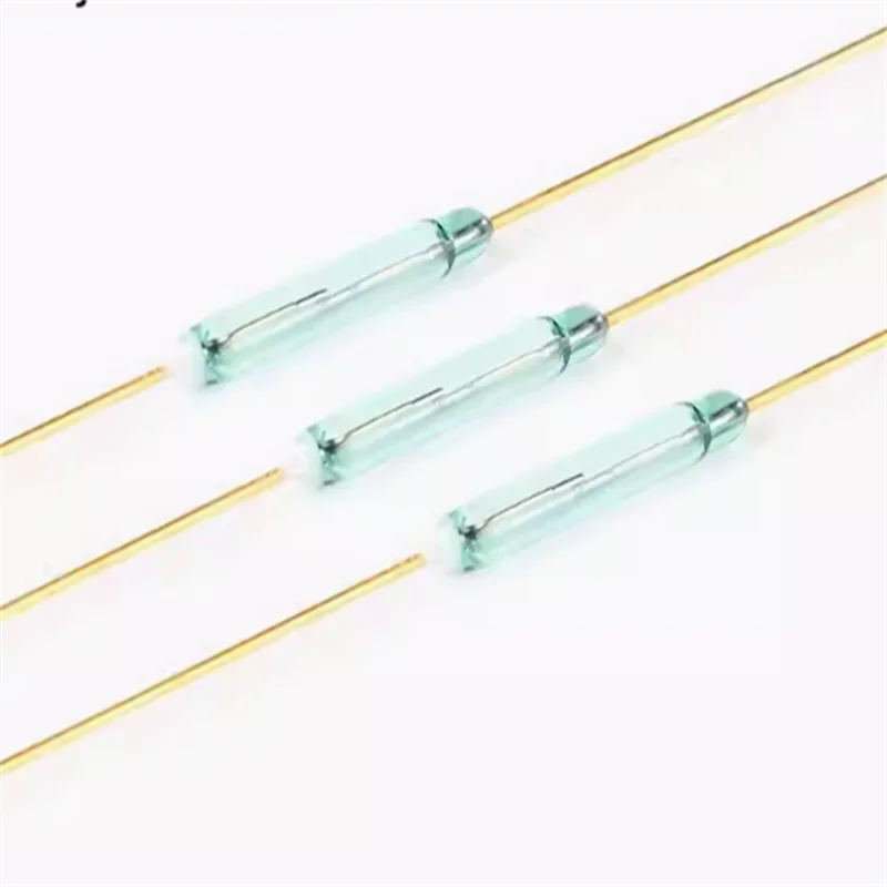 10pcs MKA14103 glass 2*14MM reed switch magnetic switch with gold plated feet normally open.