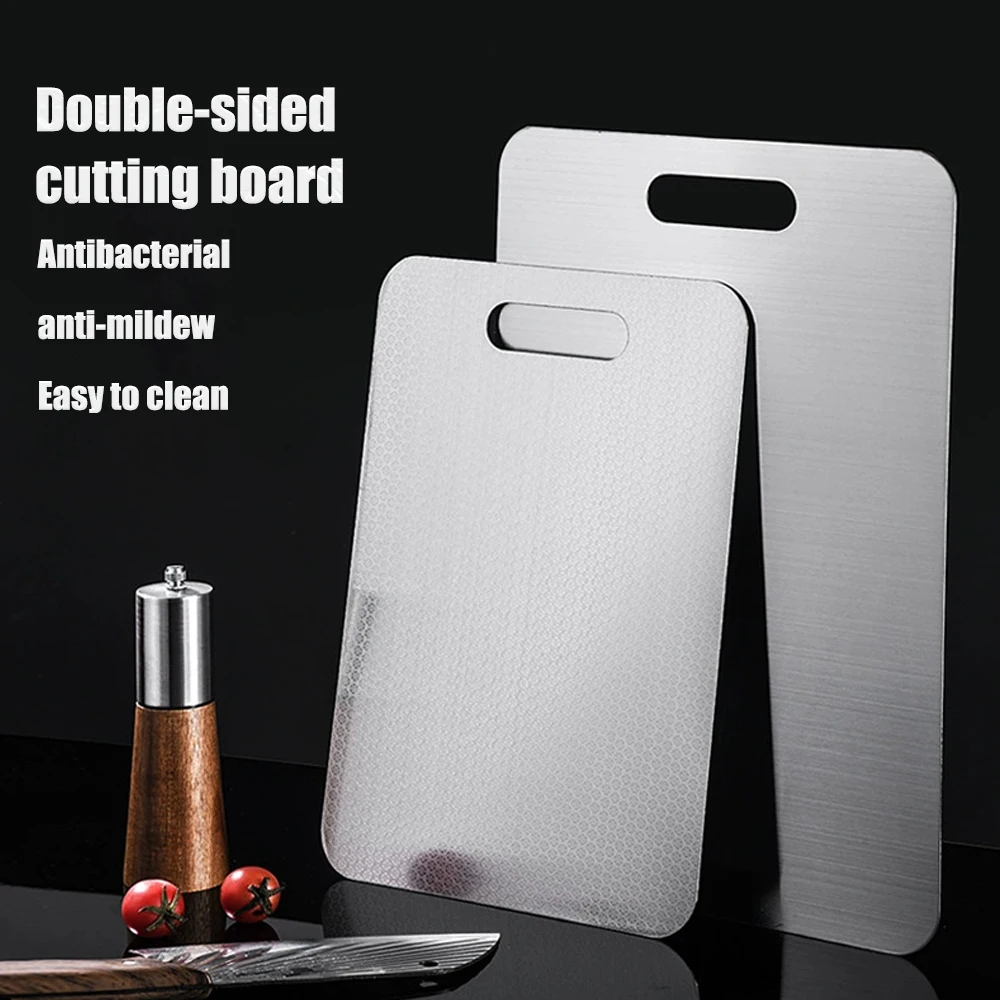 

3 шт., панель из нержавеющей стали и разделочная доска, кухонная бытовая утолщенная двухсторонняя разделочная доска, блок-доска для замешивания теста