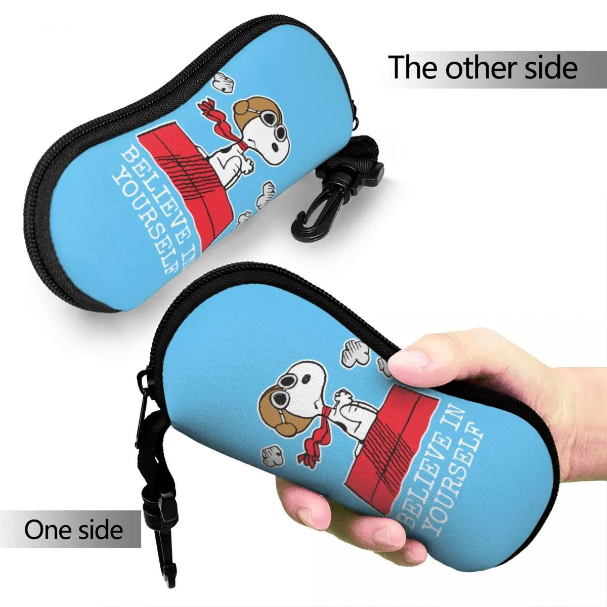 Peanuts Snoopy The Flying Ace Glasses Case Printing Box Eyewear Storage Box Ultra Eyeglasses Box