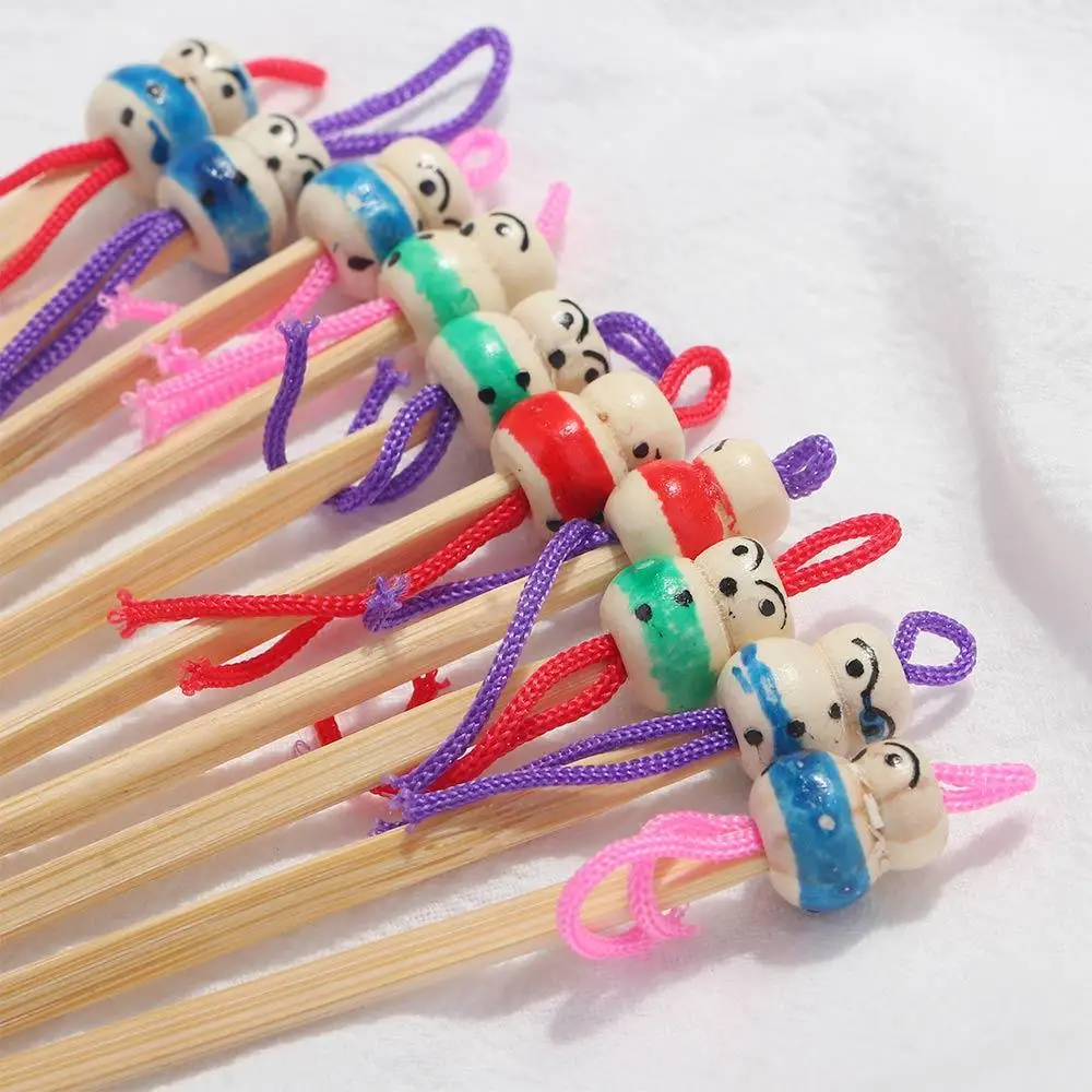 Random Color Portable Ear Cleaner Tool  Wood Bamboo Wax Remover Ear Picks Ear Care Health Care Earpicks