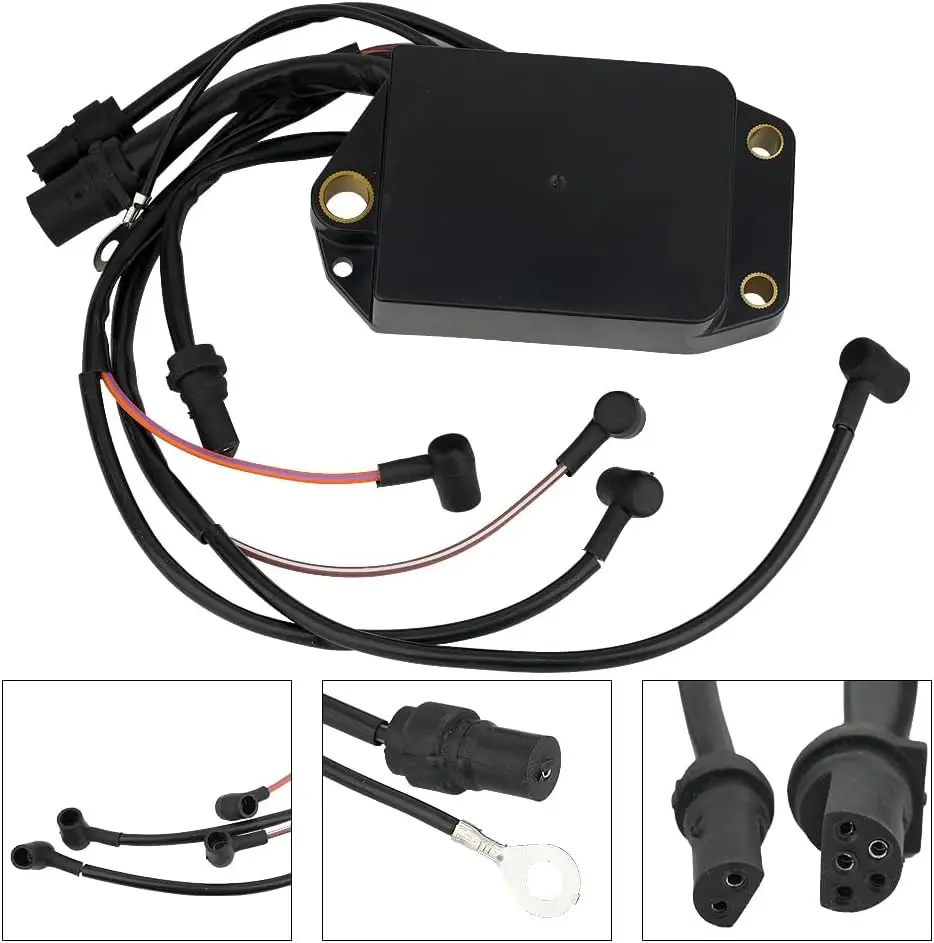 CDI Switch Box Power Pack Fits for Johnson Evinrude 85 88 90 100 110 112 115 HP 1989-1998 4-Cyl Outboard Replace 0777630 0583773