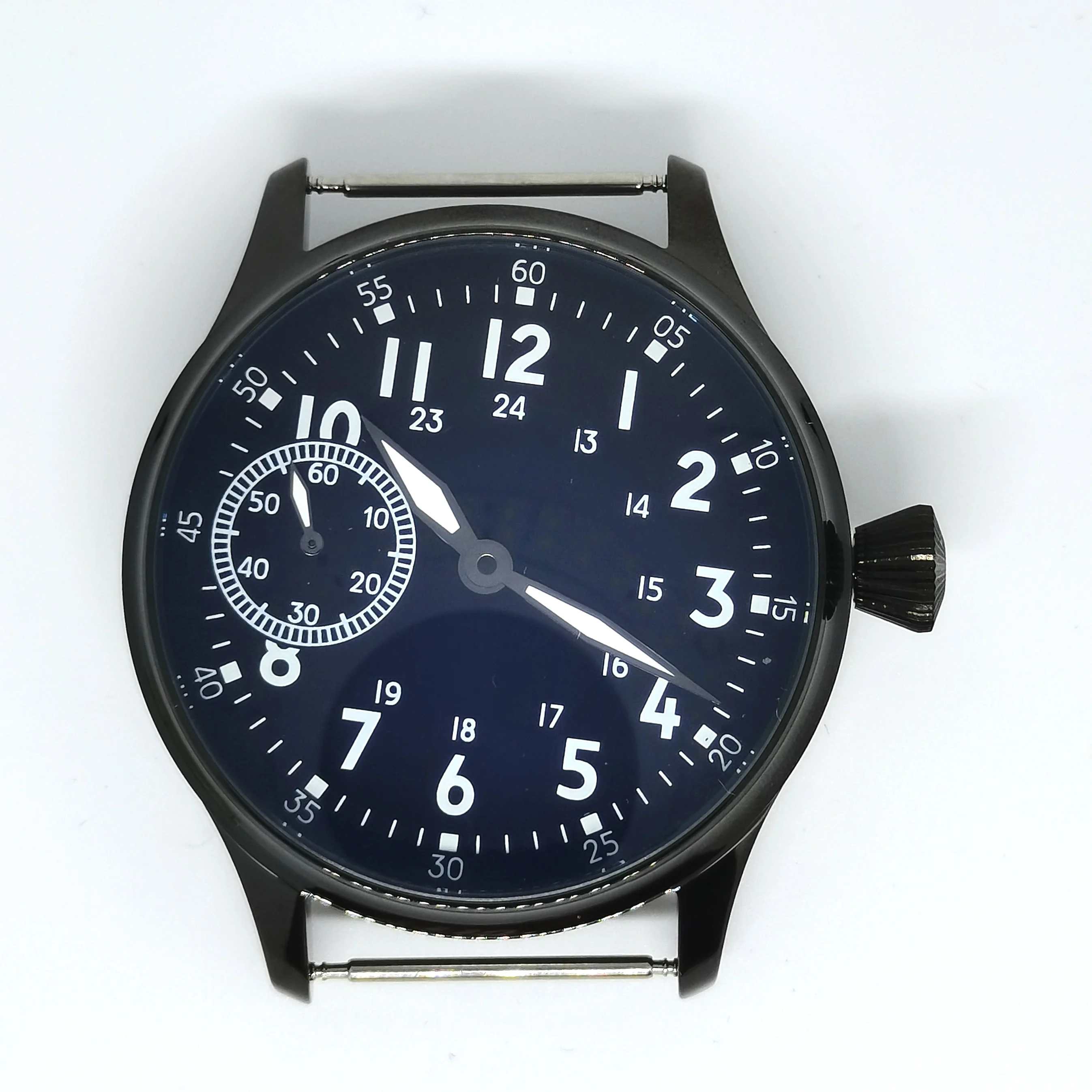 44MM 316 Stainless Steel Case Add Dial And Hands Luminous Fit ETA 6497 ST 36 Manual Movement