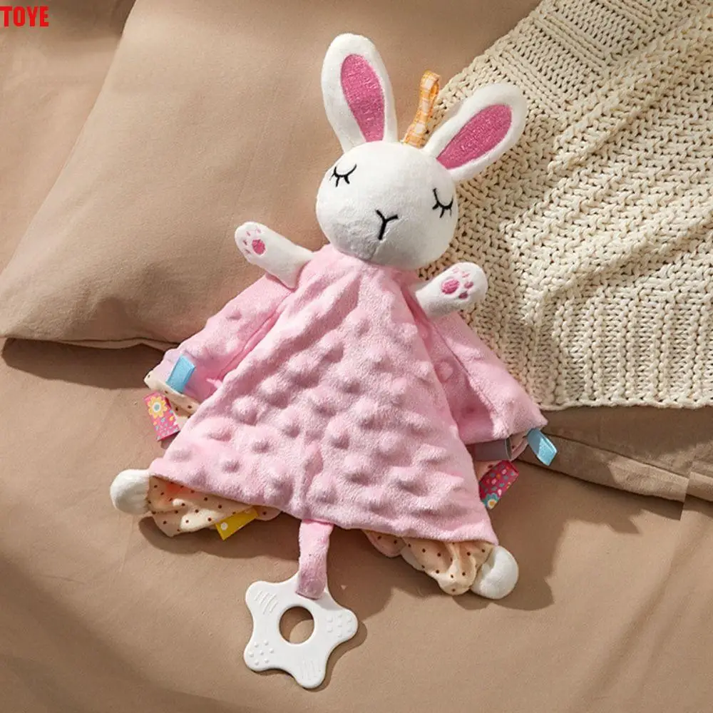 

Comforter Baby Security Soothing Towel Snuggle Toy Stuffed Animal Newborn Saliva Towel Silicone Teether Soft Soothing Doll Towel