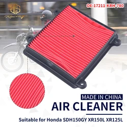 JSRAOIMG Motorcycle Air Filter Cleaner For HONDA XR125 XR150 XR125L XR150L XR 125 150 L SDH150GY Motocross Intake System Element