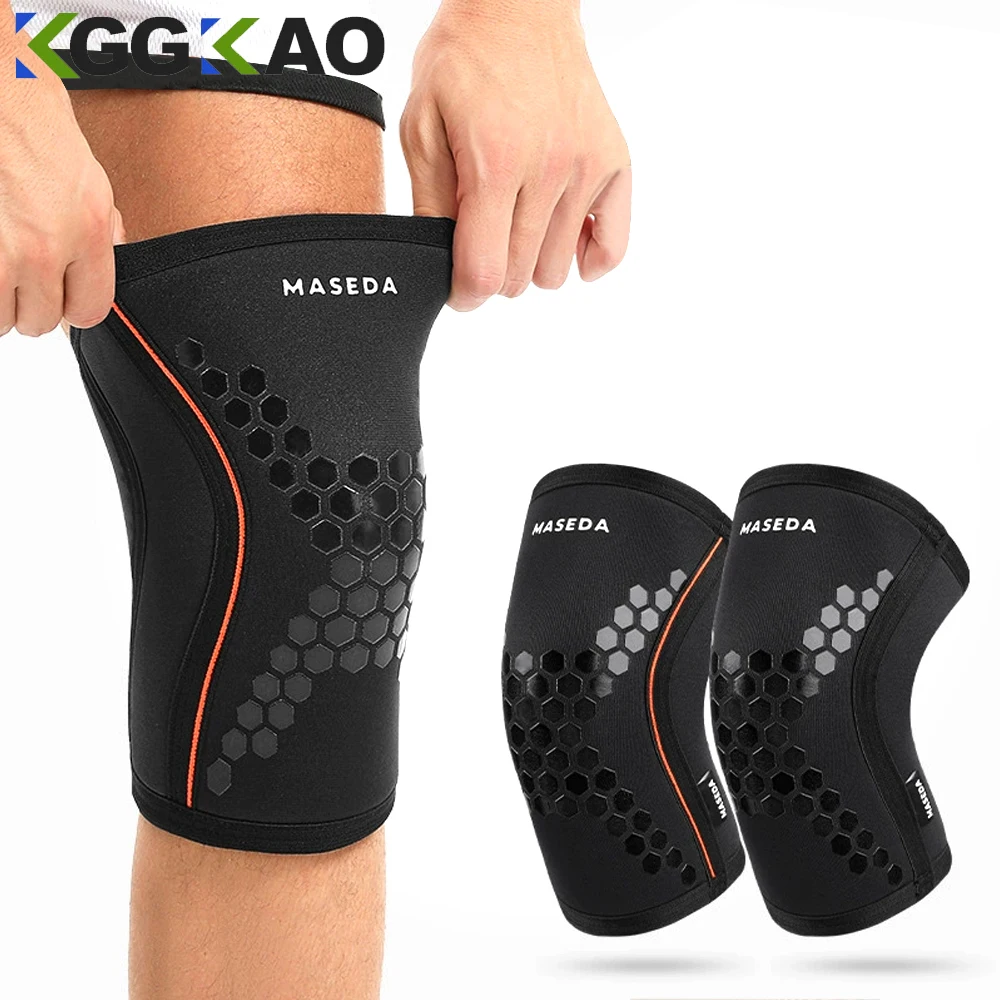 

1PCS 7mm Neoprene Knee Sleeves for Weightlifting Compression Knee Brace Support For Squats Crossfit Training Workout