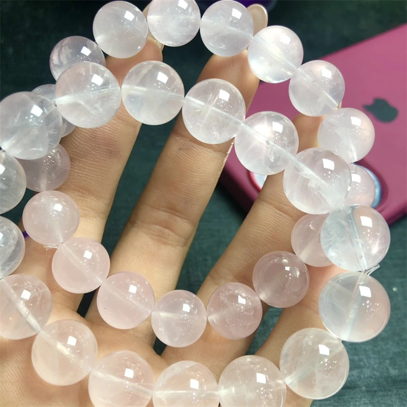 Natural Starlight Rose Quartz Bracelet Women Beautiful Colorful Crystal Energy Healing Fashion Gemstone Jewelry 11/12/13MM