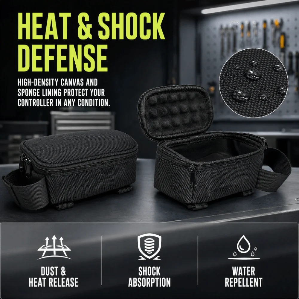 Waterproof Fabric Controller Bag Tool-Free Installation Black Color Shockproof Mounting Kit Protective 7.28 x 3.66 x 2.87in