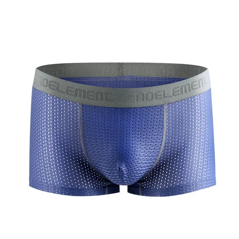 

Men's underwear, men's briefs, sports ice screen mesh breathable, summer four-corner underpants, youth underpants