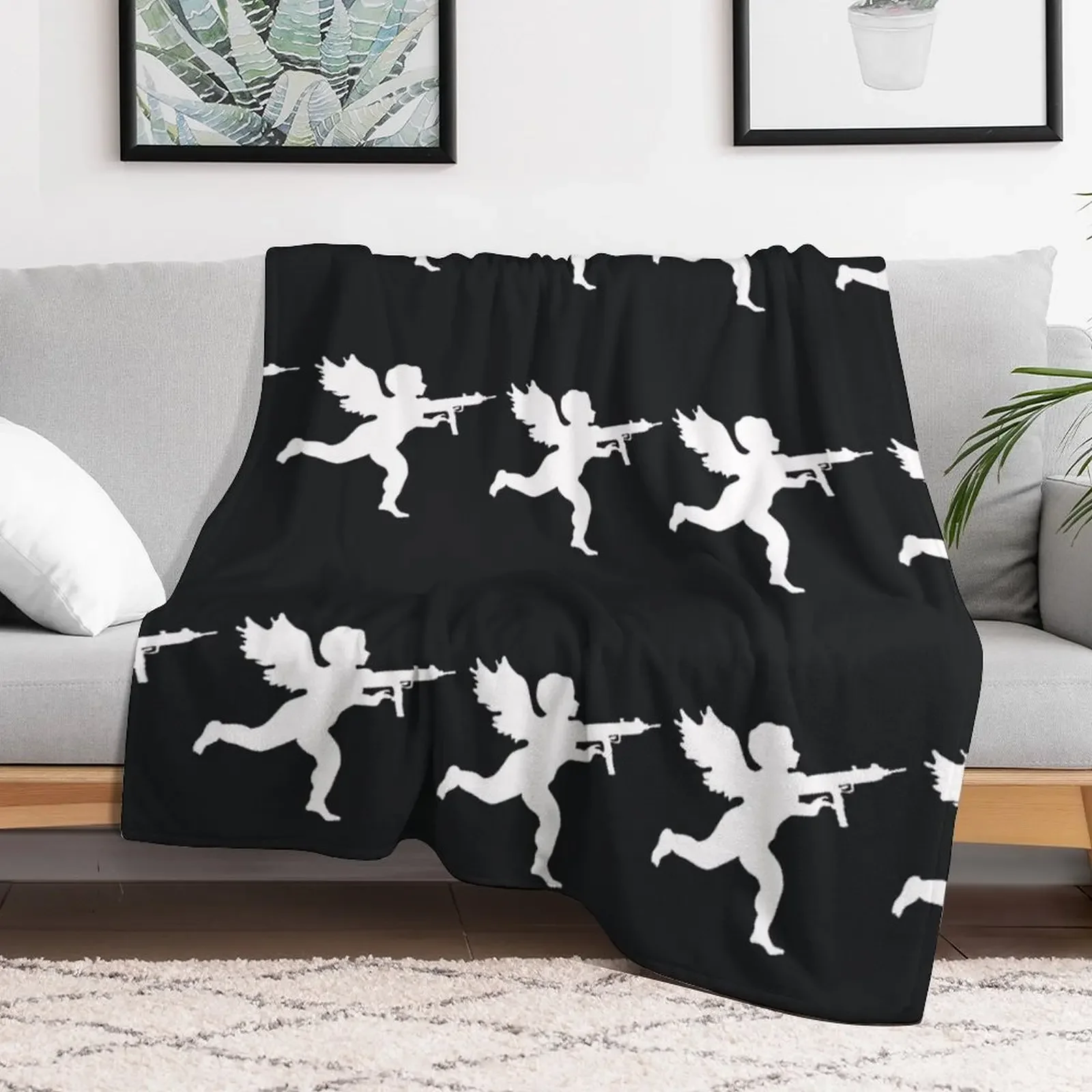 Vanilla Ice Cupid Logo Throw Blanket Cozy Home Blanket Gift for Christmas Holiday