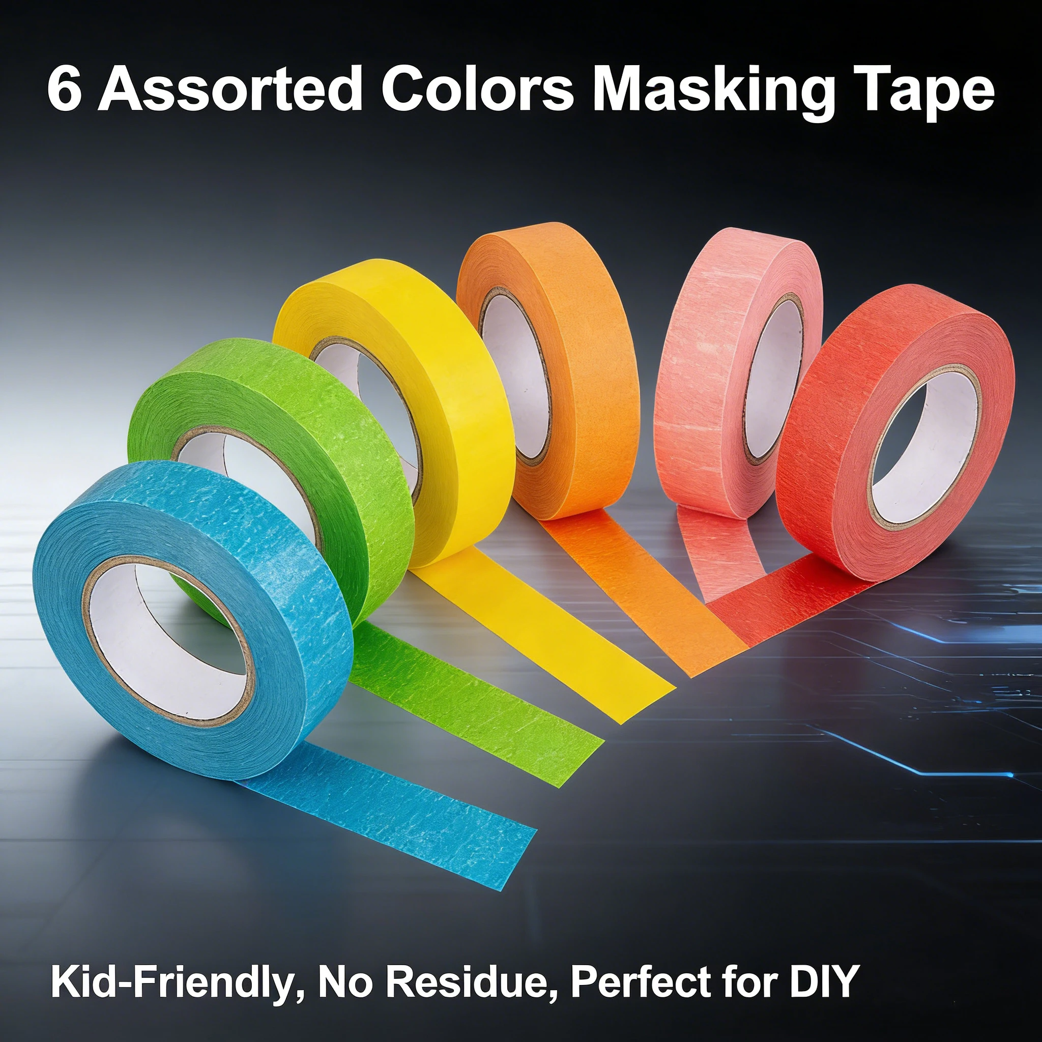 Colorful Masking Tape Tattoo Transfer Stencil 7 Rolls MultiColor Painters Tape No Residue DIY Tattoo Accessories for Artists