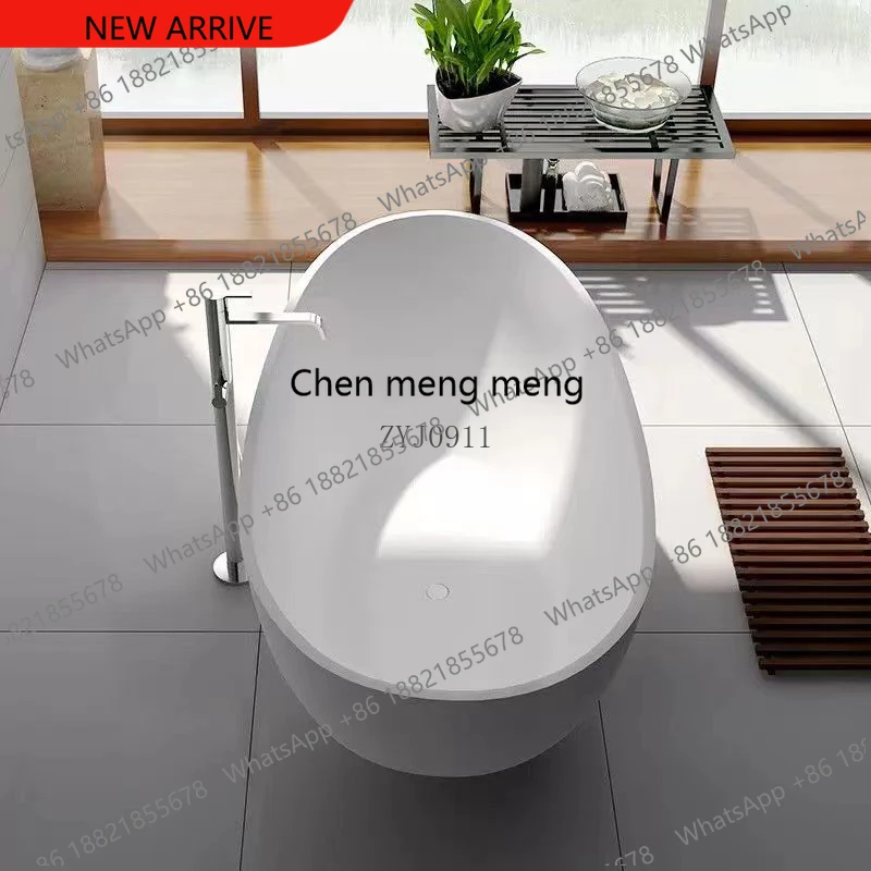 

F182 Отдельная интегрированная ванна для взрослых, бытовая, из искусственного камня, гусиное яйцо, двойная ванна для отеля B & B