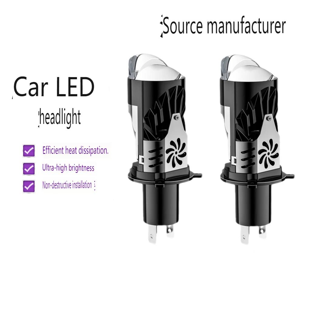 

H4 Bi LED Projector Lens 12V 30W 6000K Hi Lo Beam for Motorcycle Car Direct Plug