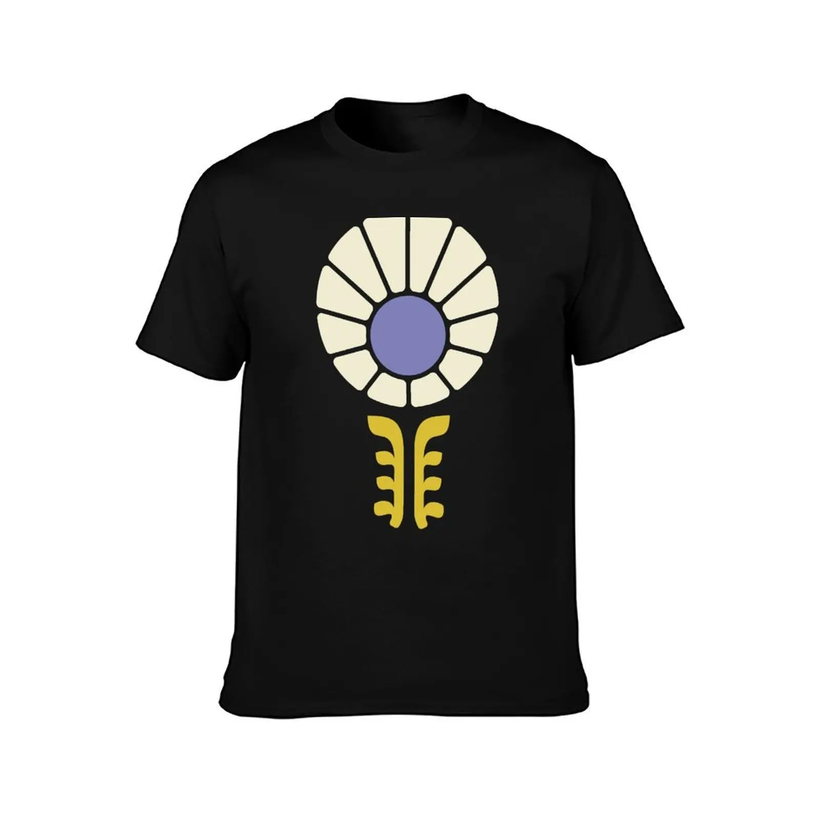 KF 0224 B - Vintage Retro 70s Daisy Floral Pattern in Yellow Purple T-Shirt, Summer Casual Cotton Tee, Oversized Streetwear Tops