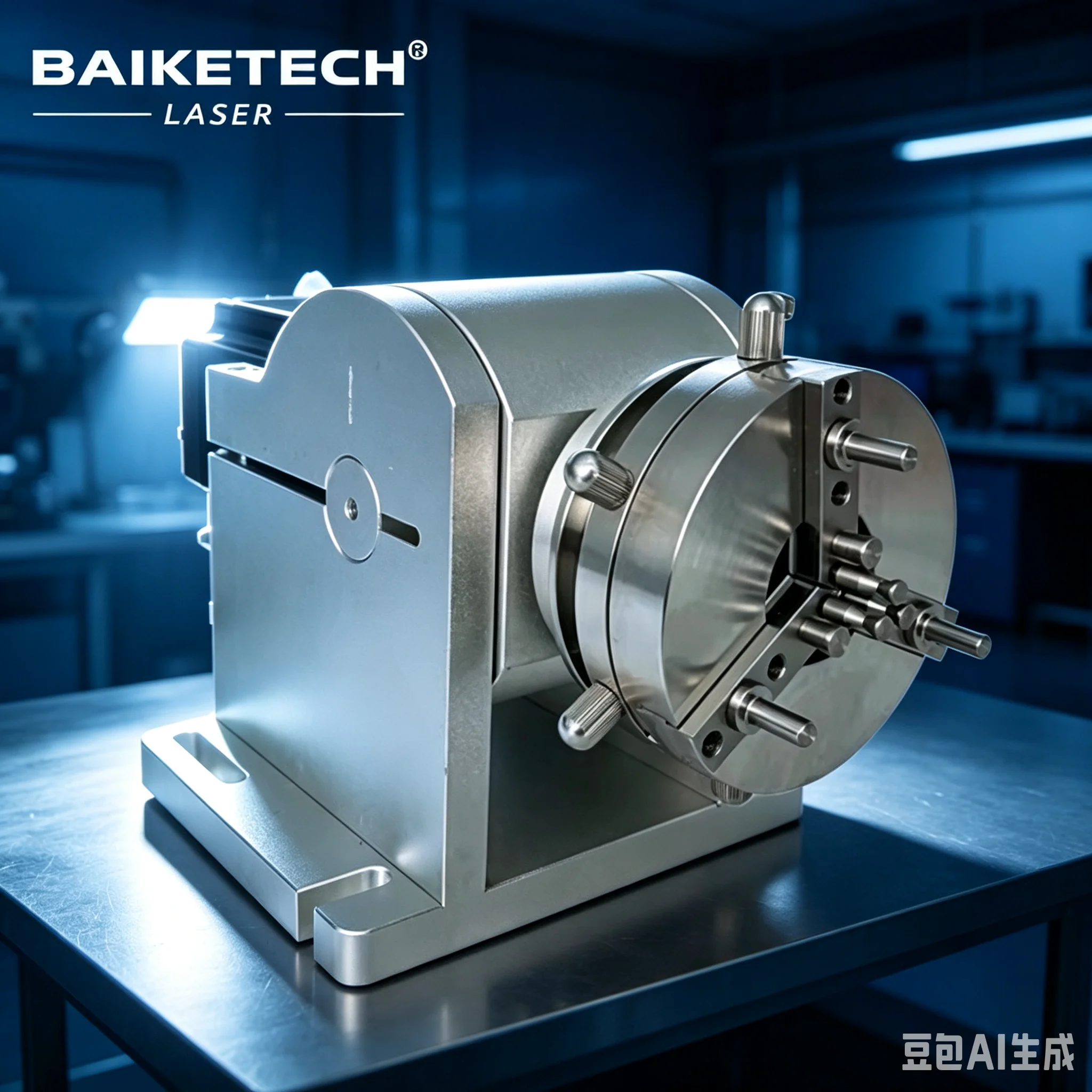 Rotary Axis D69 Rotary Chuck 45° Angle Adjustable, Inner Clamp 2-83mm For Ring Bracelet Laser Marking & Engraving Machine