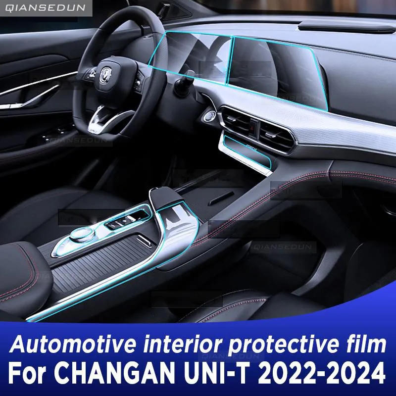 

For CHANGAN UNI-T 2021-2024 Gearbox Panel Navigation Screen Automotive Interior TPU Protective Film Anti-Scratch Accessorie