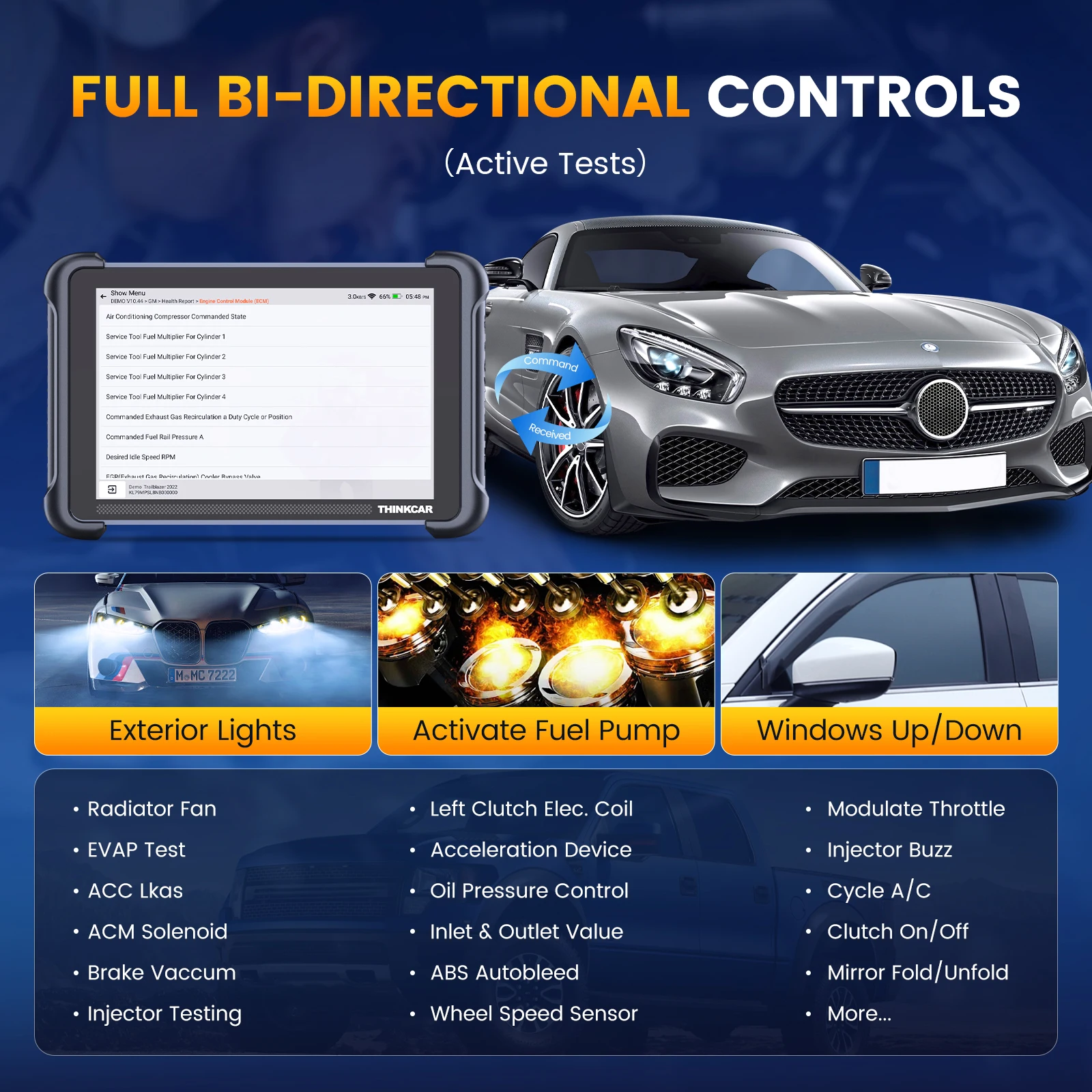 

THINKCAR THINKSCAN 689BT OBD2 Car Diagnostic Scanner Tools 34 Resets Full System ECU coding Bi-Directional CANFD DoIP lifetime