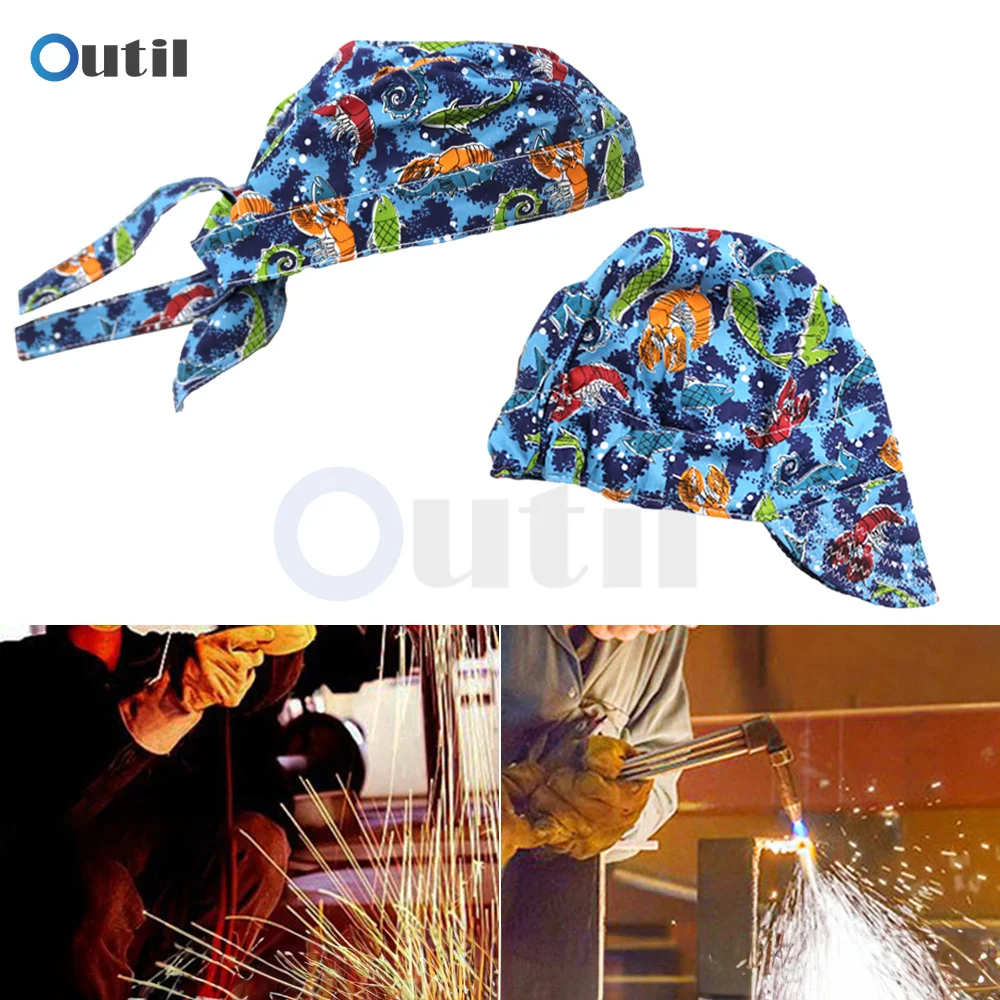 Elastic Welding Hat Welder Work Cap Flame Resistant Anti-scalding Protection Hoods Head Protective Cover Welders Protective Cap