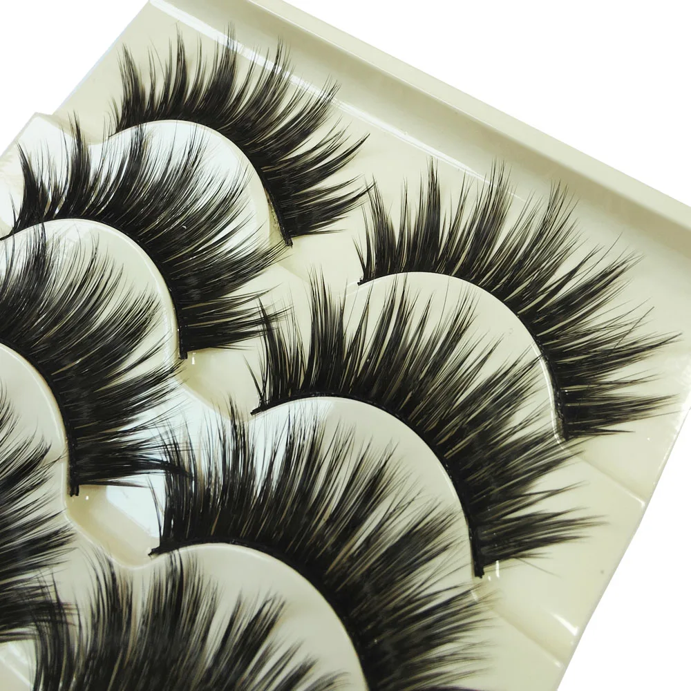 3D Eyelashes Set Soft False Eye Lashes Full Strip Fluffy Dramatic Look Long Thick Eyelash Extension Handmade Makeup Tools