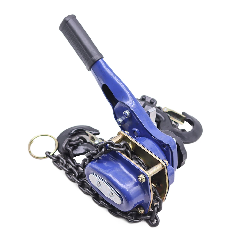 1 T Pulling Wrench Hoist Manual Lifting Chain Hoist Hand Chain Hoist Hook Portable Lever Block inverted Chain Hoist Tightener