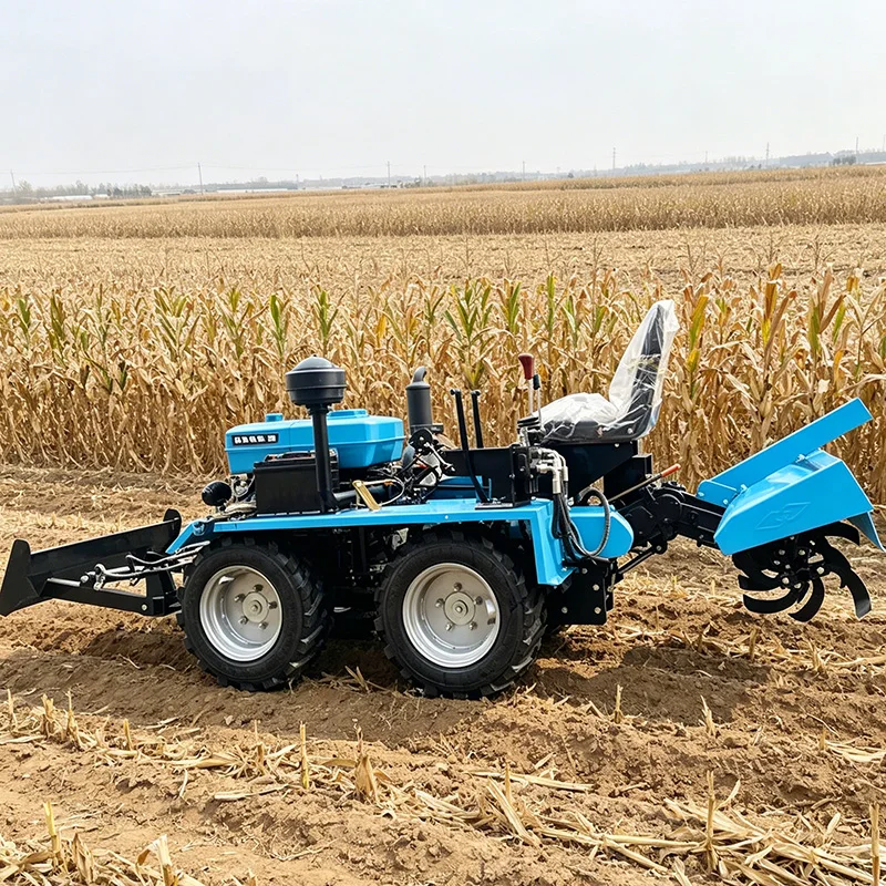 

Customized Agricultural four-wheel cultivator, 25 HP wheeled tractor, upgraded multifunctional rotary tiller