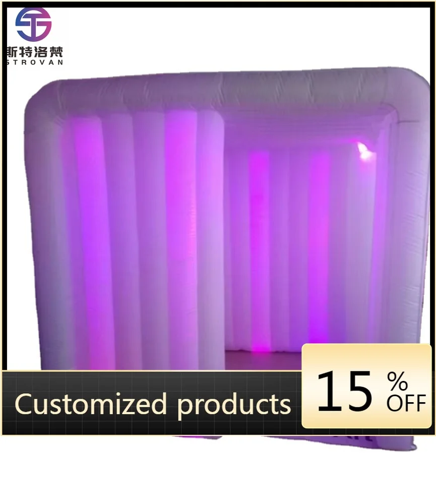 

STLF New Design Outdoor Cube Tent Inflatable Photo Booth with Colorful Light for Advertising