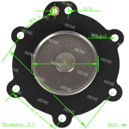 Mecair 1.5-inch DB114 Electromagnetic Pulse Valve VNP214 VNP314 Diaphragm Repair Kit