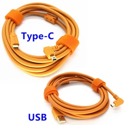 3m USB / Type-C to Mini USB Live Stream Tether Cable for Canon 6D 5D Mark II III 7D Camera PC Youtube Capture One IFC-200U USB-C