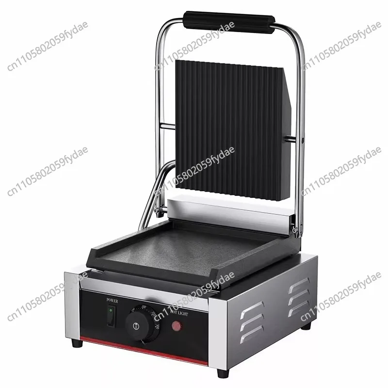 Electric Stripe Grill Sandwich Hot Plate Cooker GrilledSteak Making Machine Single Stove Bread Maker