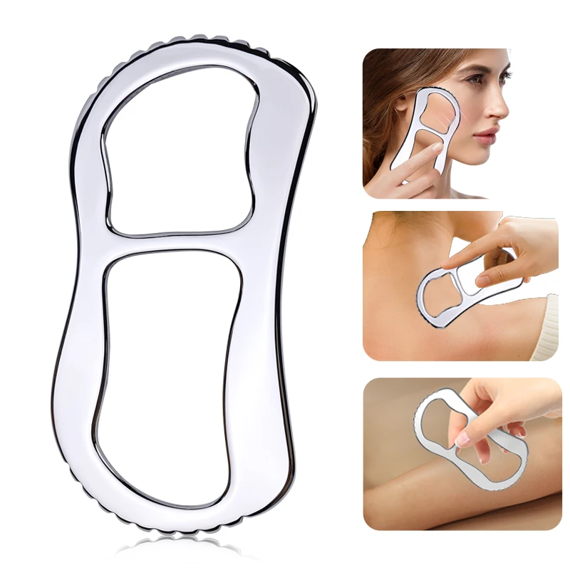 

1pc Stainless steel fascial scraper, Stainless Steel Acupressure for Soft Tissue Release and Muscle Fascia Mobilization Tool