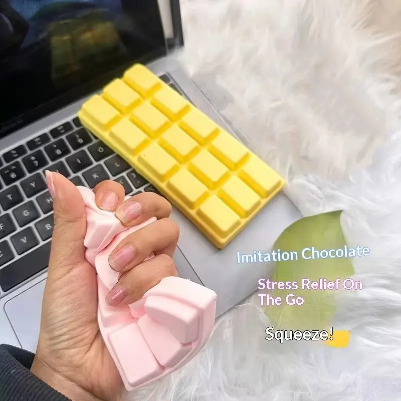 Three Kinds Chocolate Fidget Soft Slow Rising Relax Tool Chocolate Stress Ball