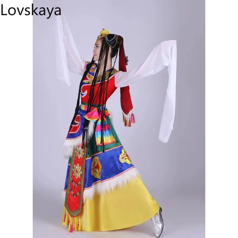 female Tibetan Dance Costume New sleeves Tibetan Dance Costume Dress sleeves