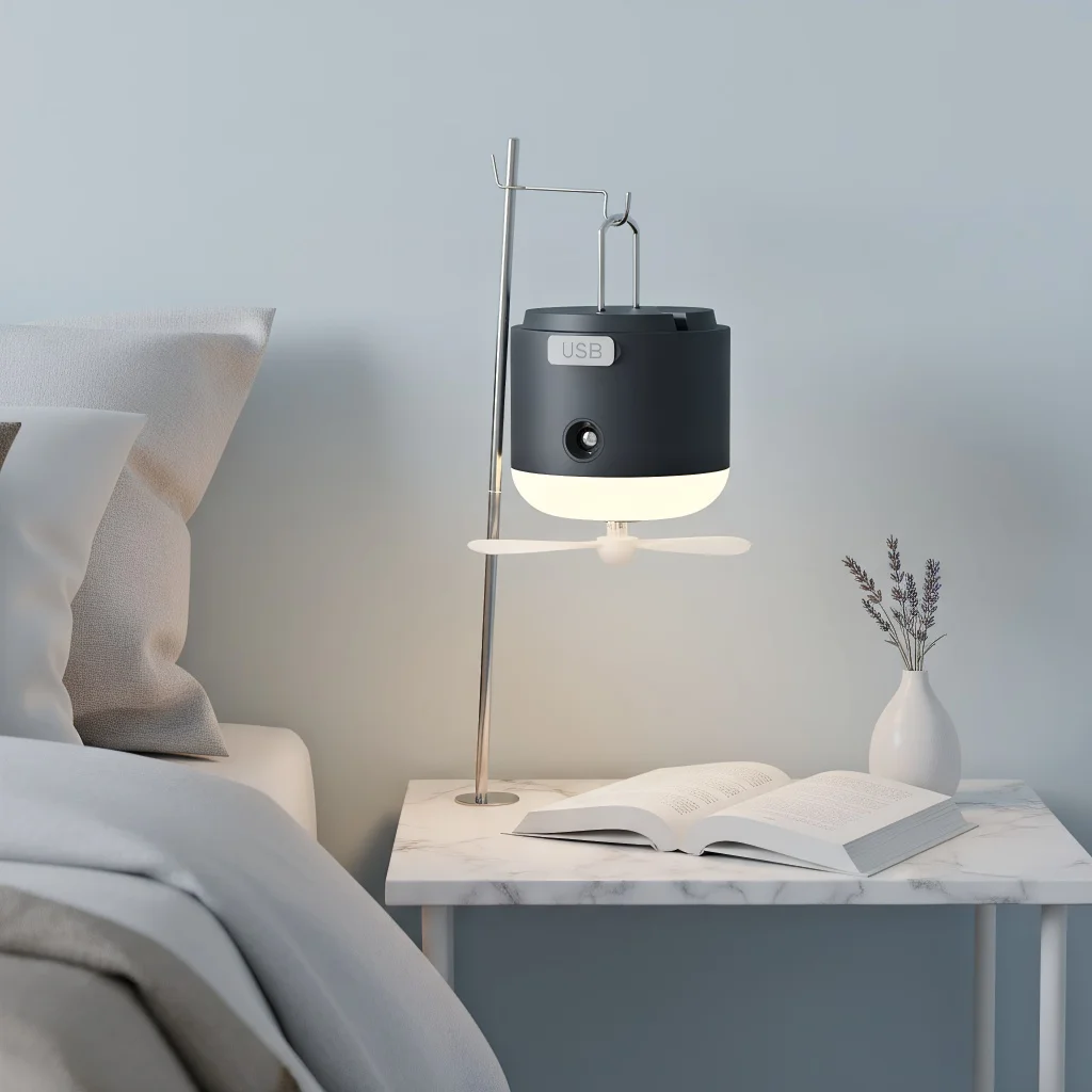 

Всепогодный портативный вентилятор для запотевания — аккумуляторная батарея с блоком питания и регулируемыми углами