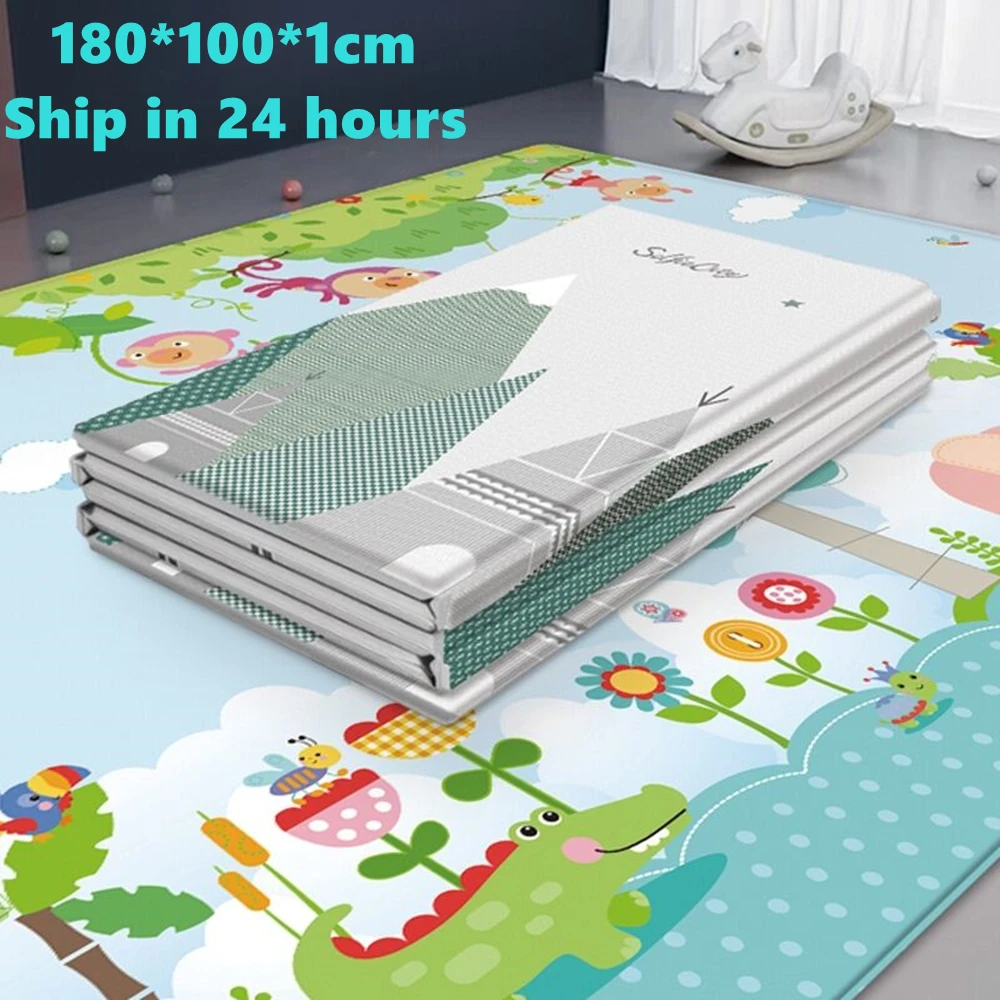 Non-Toxic Foldable Baby Play Mat Educational Children's Carpet In The Nursery Climbing Pad Kids Rug Activitys Games Toys 180*100