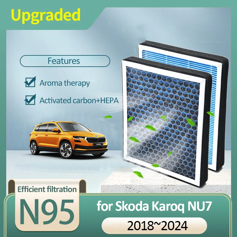 Activated Carbon Air Filter for Skoda Karoq NU7 2018 2019 2020 2021 2022 2023 2024 5Q0819653 Air Conditioner Filter Accessories