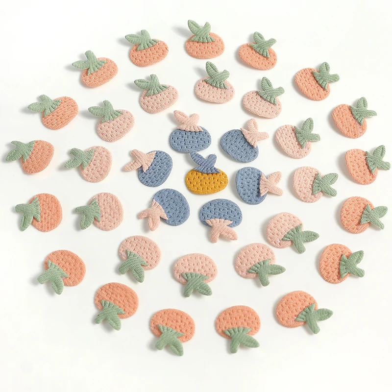 20/50Pcs Seide Obst Und Gemüse Patch DIY Kleidung Liefert Hochzeit Dekoration Handwerk Handgemachte Haar Clip Sammelalbum Zubehör