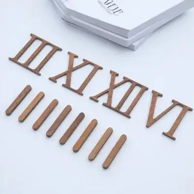 

1 комплект деревянных циферблатов для настенных часов с римскими цифрами, набор для ремонта и декора дома, детали для изготовления часов, набор для творчества.