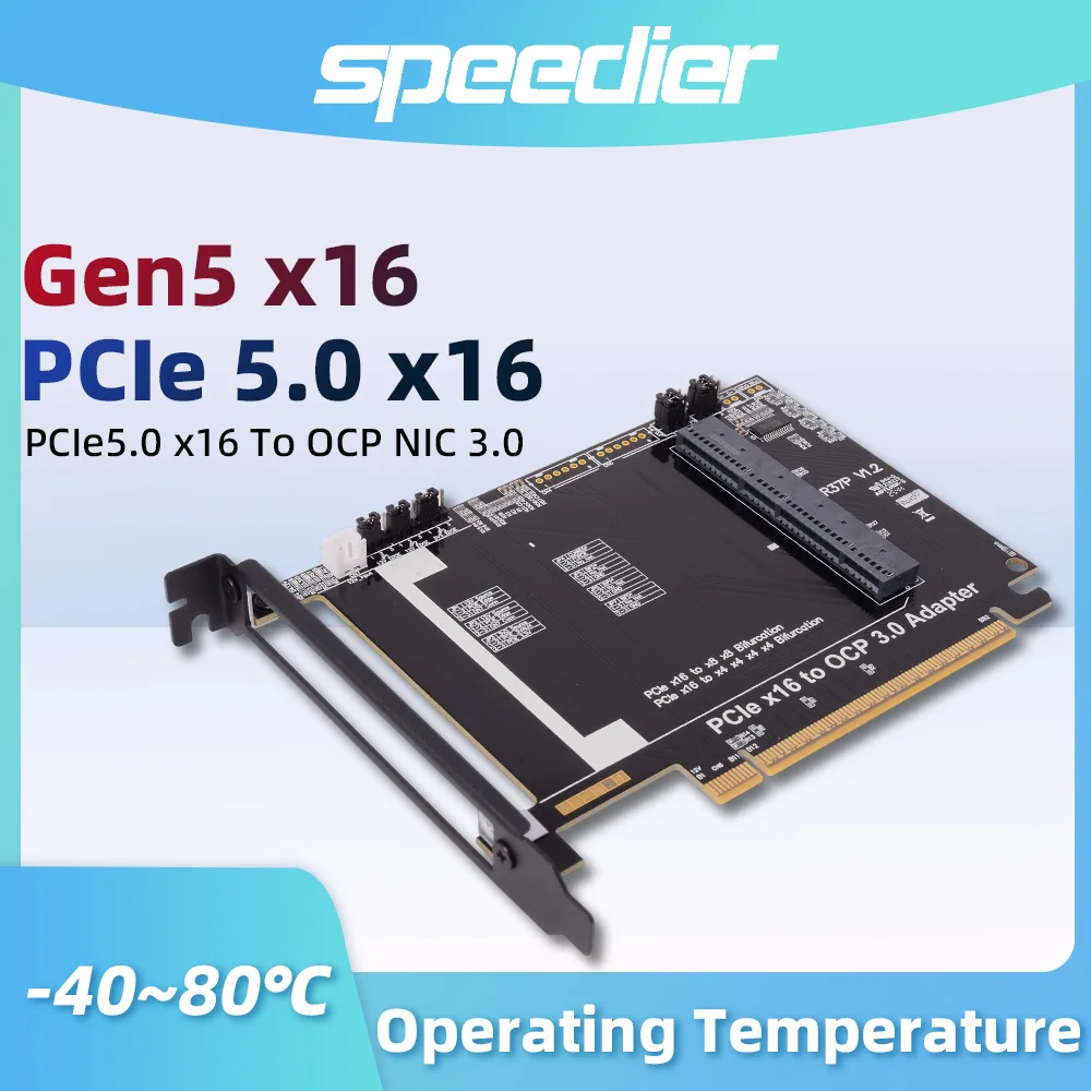 

Переходная карта PCIe4.0 X16 к Gen-Z 4C+/ SFF-TA-1002 для адаптера OCP NIC 3.0 Карта расширения Gen3/4 ноутбука Стабильная передача